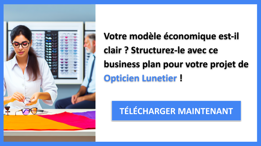 Exemple Business Plan pour Opticien Lunetier - Opticien Lunetier Business Model Canvas- CTA1