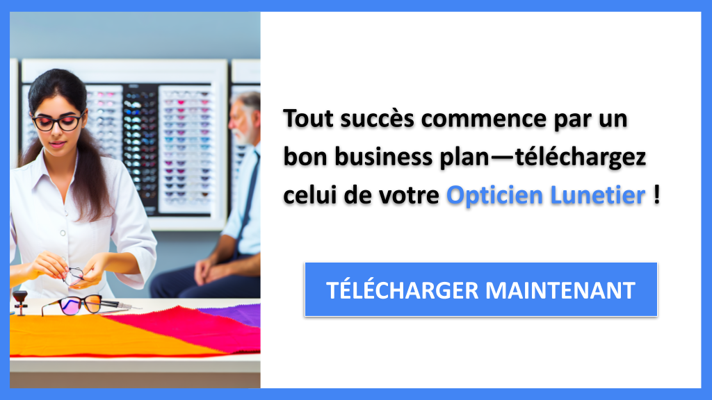 Exemple Business Plan pour Opticien Lunetier - Opticien Lunetier Business Plan Exemple- CTA1