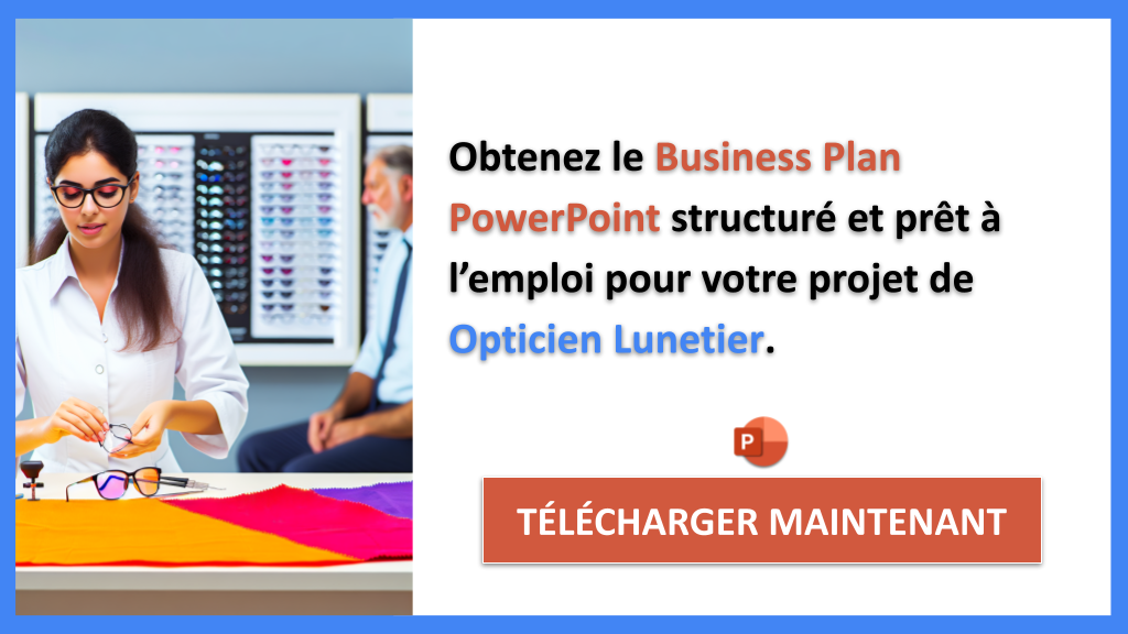 Exemple Business Plan pour Opticien Lunetier - Opticien Lunetier Business Plan Exemple- CTA2