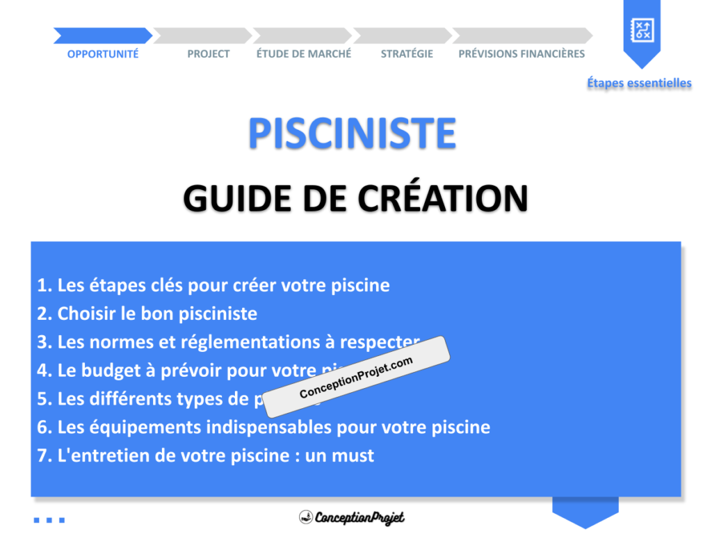 Pisciniste Guide de Creation Cover
