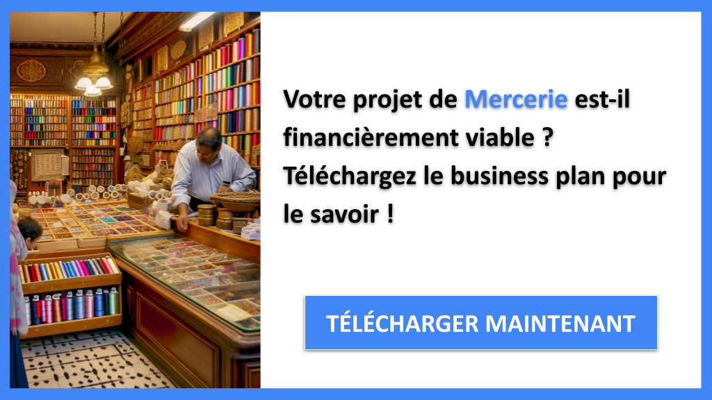 Exemple Business Plan pour Mercerie - Mercerie Plan financier Exemple- CTA1