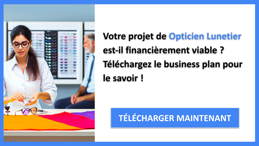 Plan financier pour opticien lunetier 6 Exemple Business Plan pour Opticien Lunetier - Opticien Lunetier Plan financier Exemple- CTA1