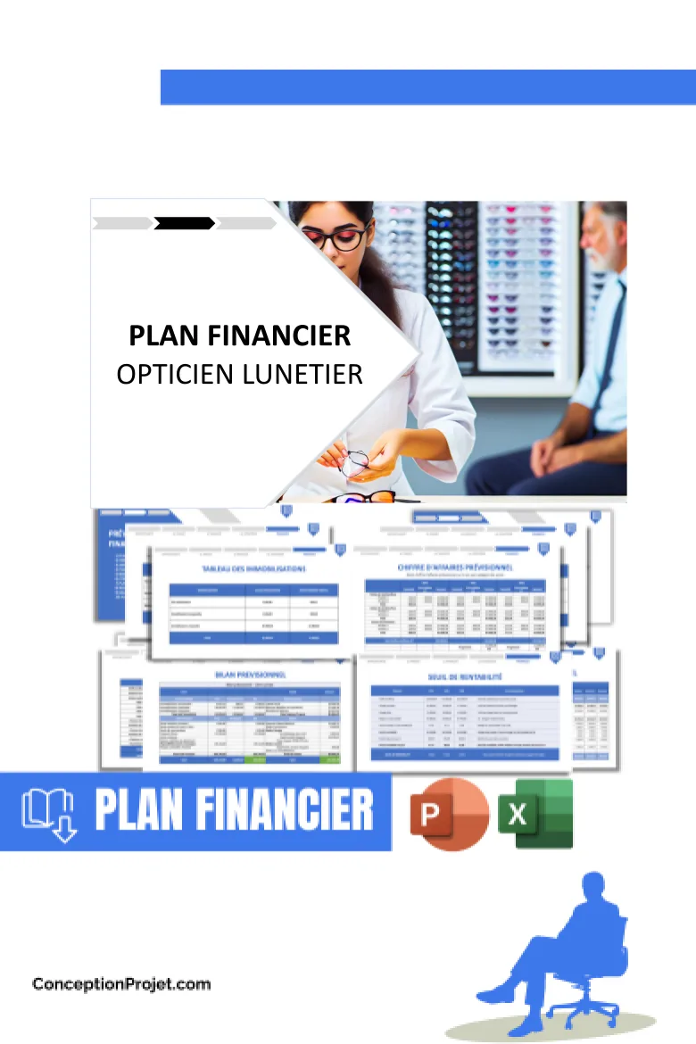 Plan financier pour Opticien Lunetier - Opticien Lunetier Revenus Rentabilité