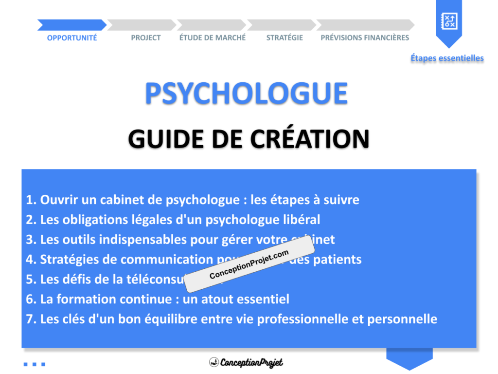 Psychologue Guide de Creation Cover