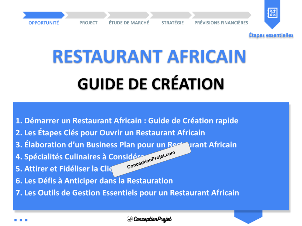 Restaurant Africain Guide de Creation Cover