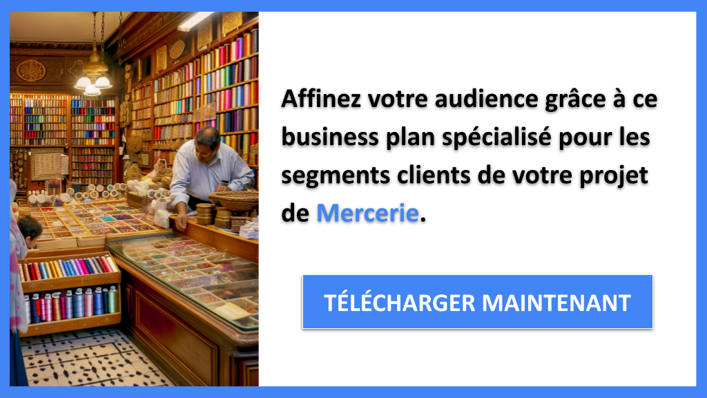Exemple Business Plan pour Mercerie - Segments Clients Mercerie- CTA2