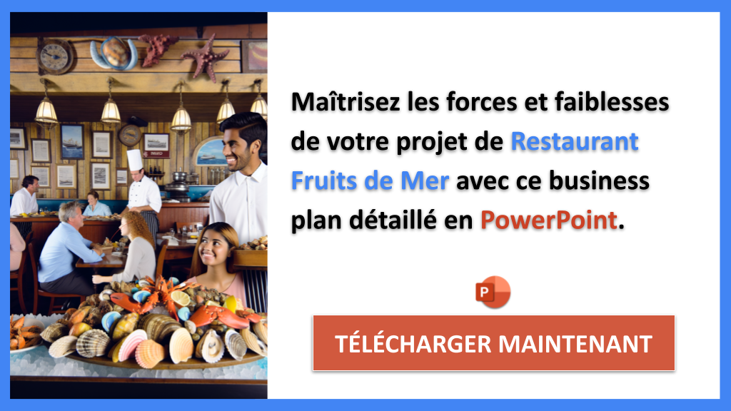 Exemple Business Plan pour Restaurant Fruits de Mer - Analyse SWOT Restaurant Fruits de Mer- CTA2