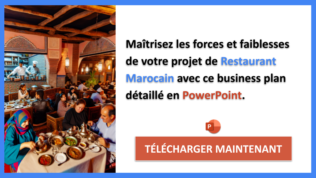 Exemple Business Plan pour Restaurant Marocain - Analyse SWOT Restaurant Marocain- CTA2