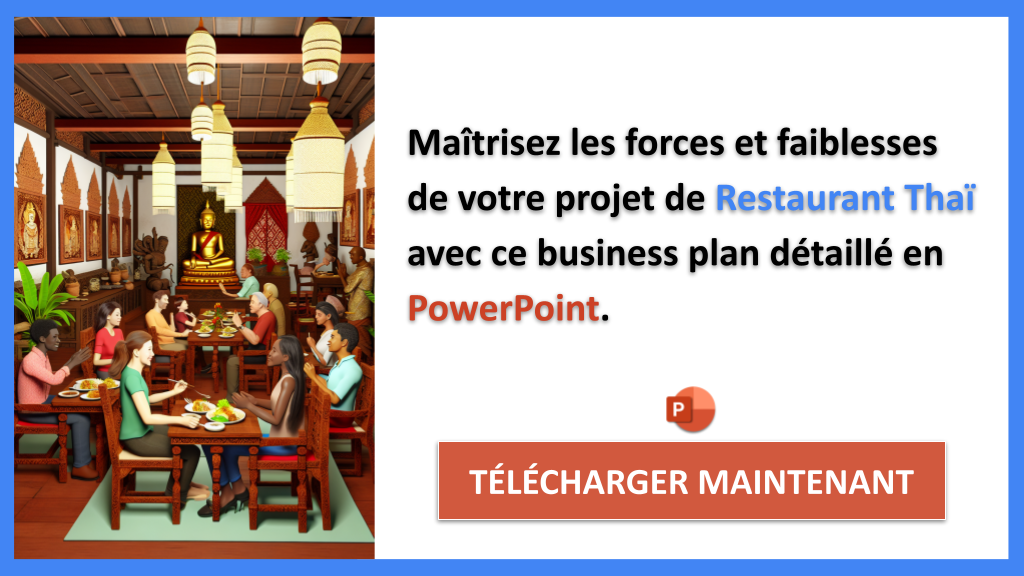 Exemple Business Plan pour Restaurant Thaï - Analyse SWOT Restaurant Thaï- CTA2
