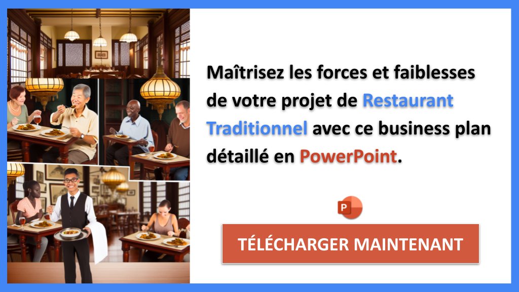 Analyse SWOT Restaurant Traditionnel : Fidélisation et Gestion 7 Exemple Business Plan pour Restaurant Traditionnel - Analyse SWOT Restaurant Traditionnel- CTA2