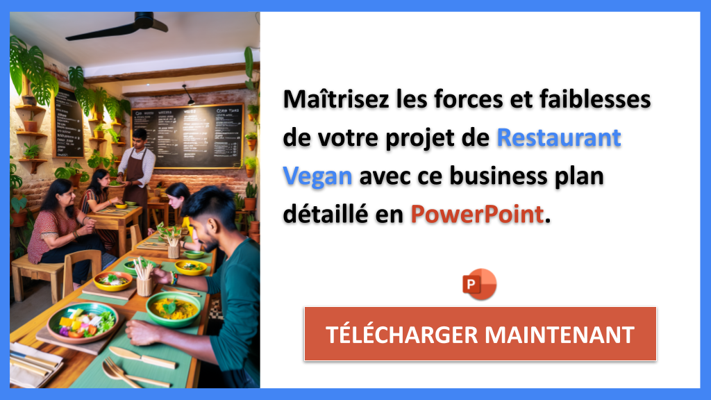 Exemple Business Plan pour Restaurant Vegan - Analyse SWOT Restaurant Vegan- CTA2