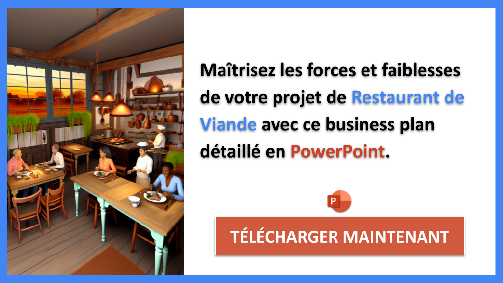 Exemple Business Plan pour Restaurant de Viande - Analyse SWOT Restaurant de Viande- CTA2