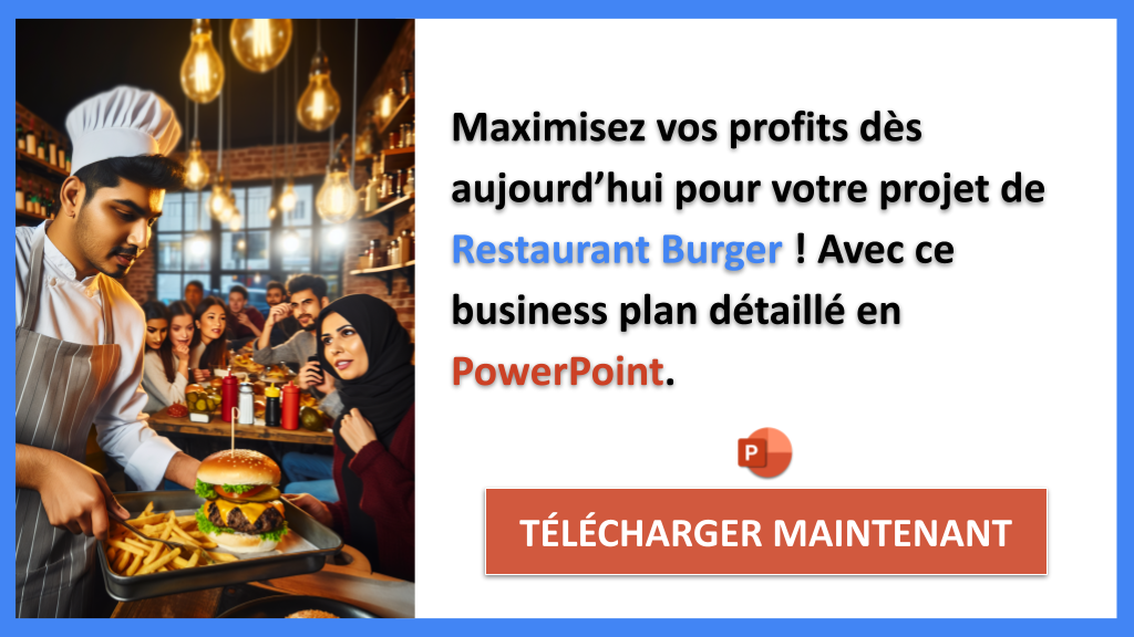 Exemple Business Plan pour Restaurant Burger - Restaurant Burger Revenus Rentabilité- CTA3