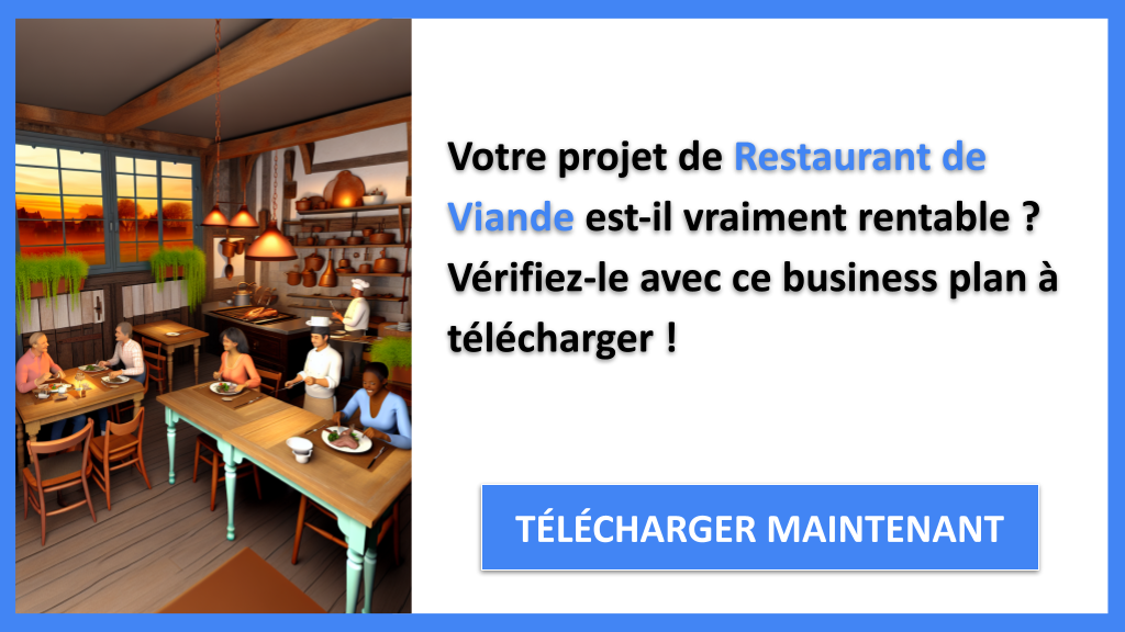 Exemple Business Plan pour Restaurant de Viande - Restaurant de Viande Revenus Rentabilité- CTA1