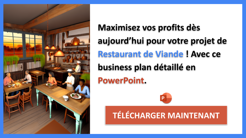 Exemple Business Plan pour Restaurant de Viande - Restaurant de Viande Revenus Rentabilité- CTA3