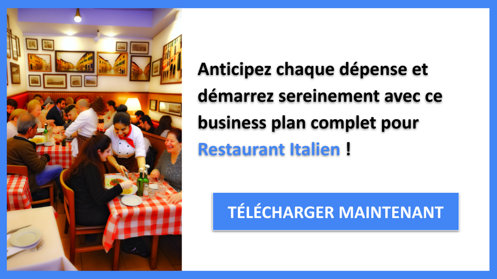 Exemple Business Plan pour Restaurant Italien - Coût Restaurant italien- CTA3
