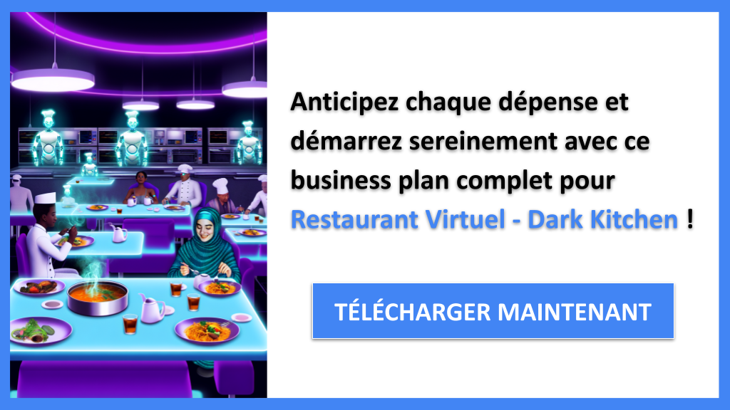 Exemple Business Plan pour Restaurant Virtuel - Dark Kitchen - Coût Dark kitchen- CTA3