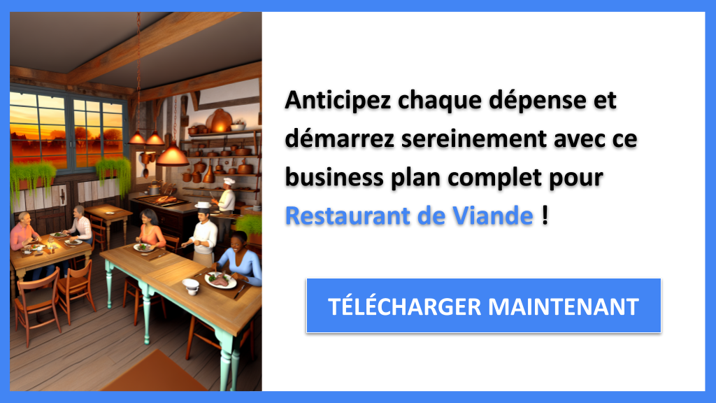 Exemple Business Plan pour Restaurant de Viande - Coût Restaurant de viande- CTA3