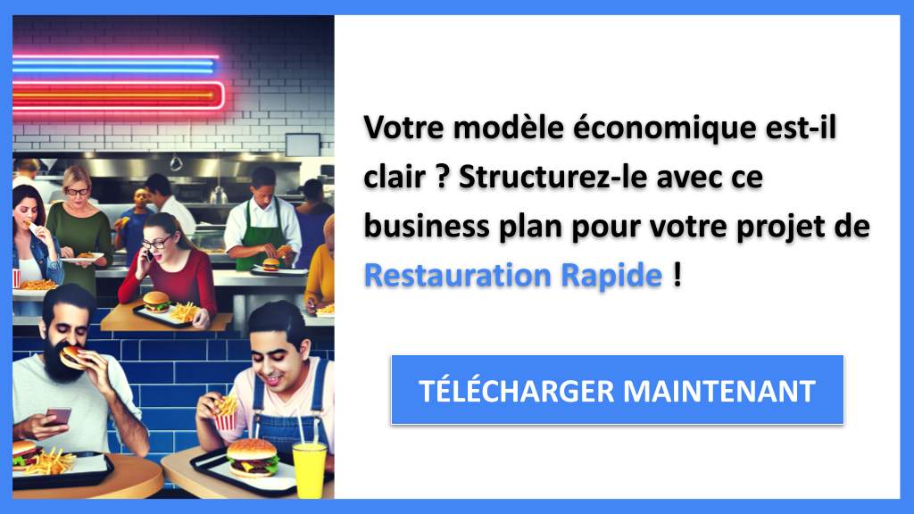 Comment structurer un Business Model Canvas pour Restauration Rapide ? 6 Exemple Business Plan pour Restauration Rapide - Restauration Rapide Business Model Canvas- CTA1