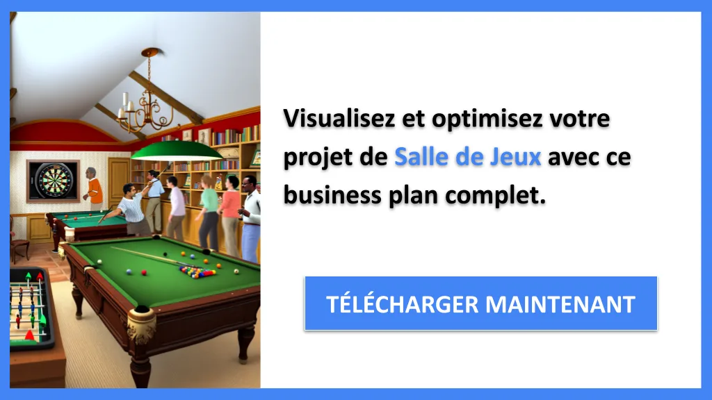 Salle de Jeux Business Model Canvas 2026 : 9 blocs clés 8 Exemple Business Plan pour Salle de Jeux - Salle de Jeux Business Model Canvas- CTA3