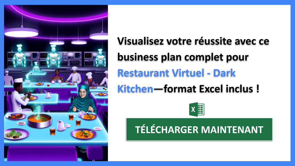 Exemple Business Plan pour Restaurant Virtuel - Dark Kitchen - Restaurant Virtuel Business Plan Exemple- CTA3