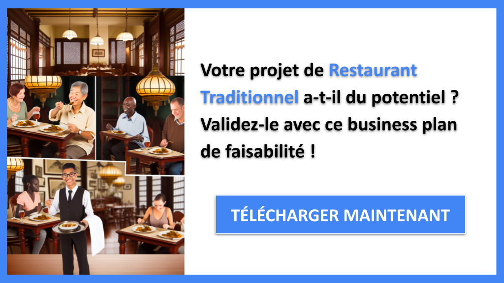 Étude de faisabilité Restaurant Traditionnel : décision éclairée 6 Exemple Business Plan pour Restaurant Traditionnel - Étude Faisabilité Restaurant Traditionnel- CTA1