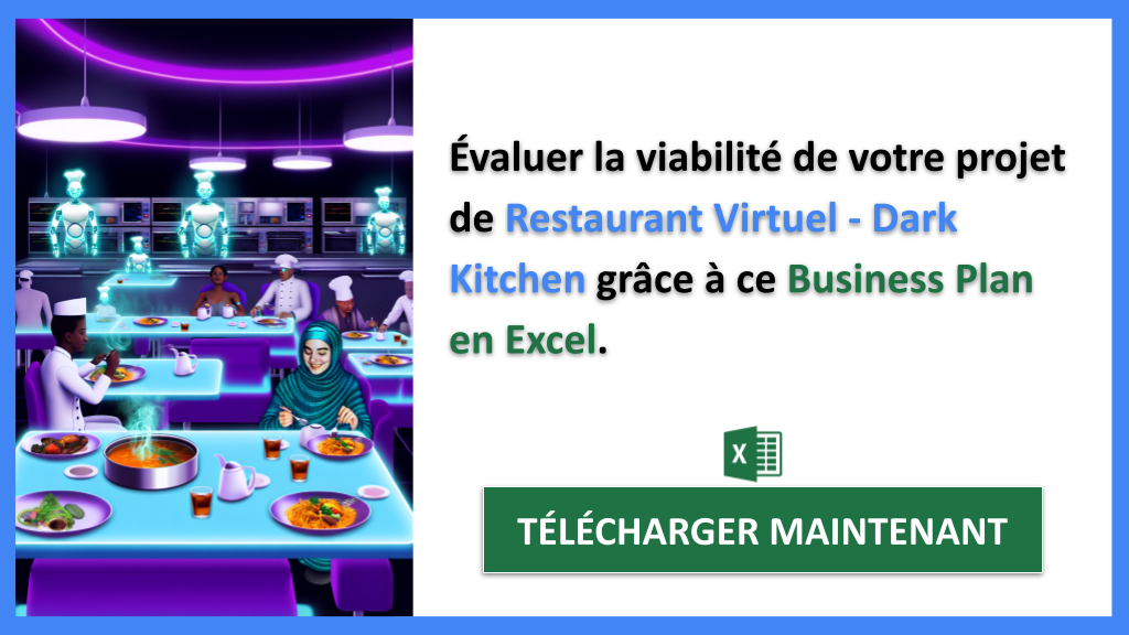 Exemple Business Plan pour Restaurant Virtuel - Dark Kitchen - Étude Faisabilité Restaurant Virtuel - Dark Kitchen- CTA2