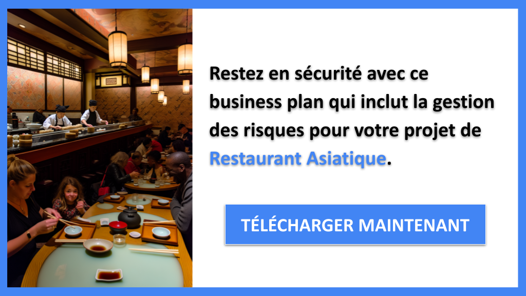 Exemple Business Plan pour Restaurant Asiatique - Gestion des Risques Restaurant Asiatique- CTA3