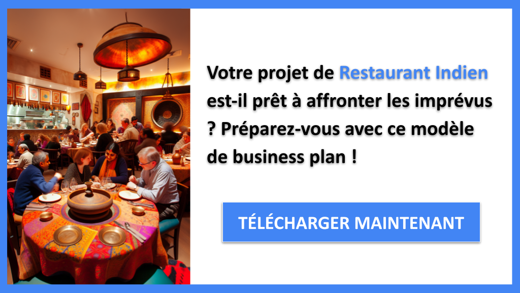 Exemple Business Plan pour Restaurant Indien - Gestion des Risques Restaurant Indien- CTA1