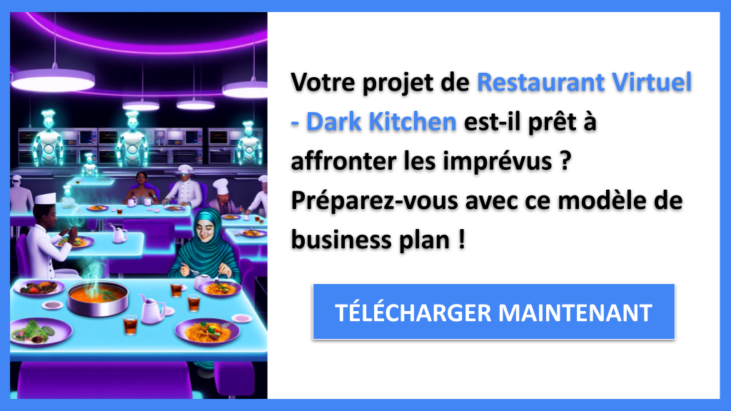 Exemple Business Plan pour Restaurant Virtuel - Dark Kitchen - Gestion des Risques Restaurant Virtuel - Dark Kitchen- CTA1