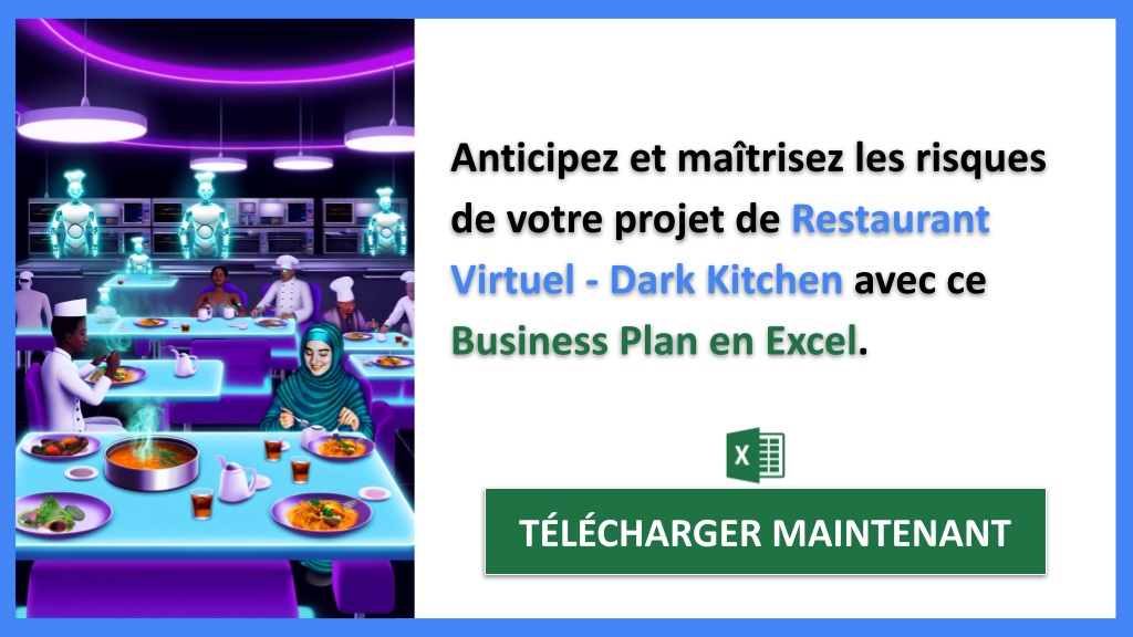 Exemple Business Plan pour Restaurant Virtuel - Dark Kitchen - Gestion des Risques Restaurant Virtuel - Dark Kitchen- CTA2