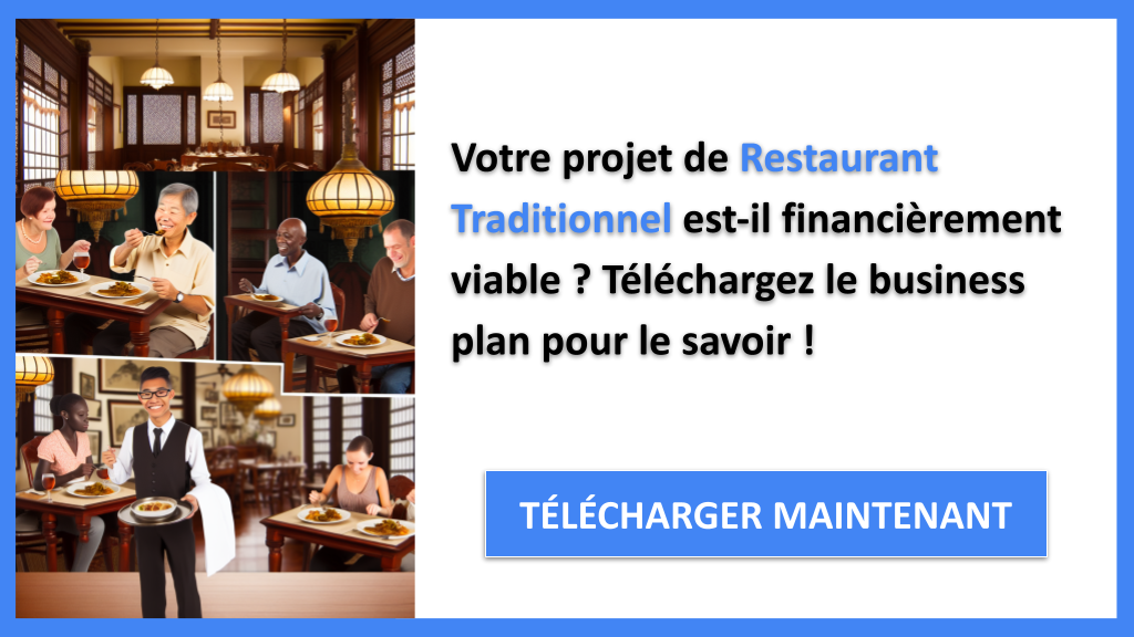 Exemple Business Plan pour Restaurant Traditionnel - Restaurant Traditionnel Plan financier Exemple- CTA1