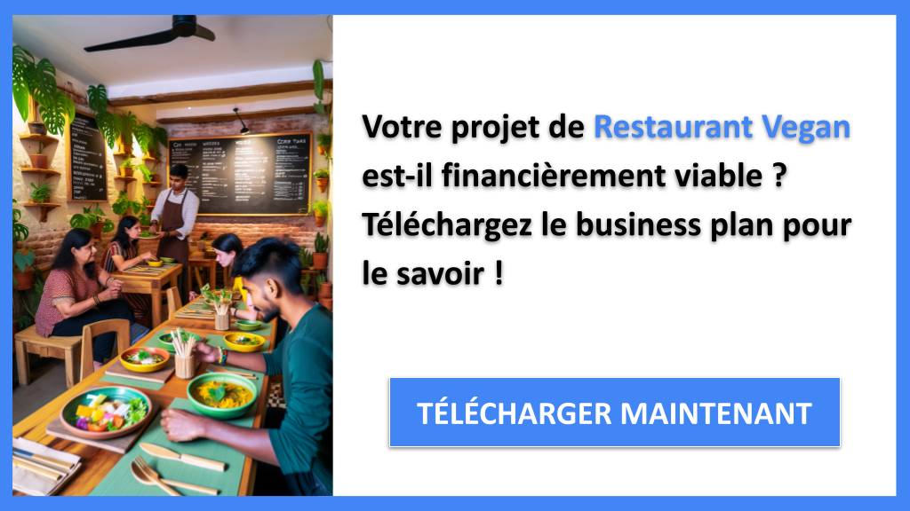 Exemple Business Plan pour Restaurant Vegan - Restaurant Vegan Plan financier Exemple- CTA1