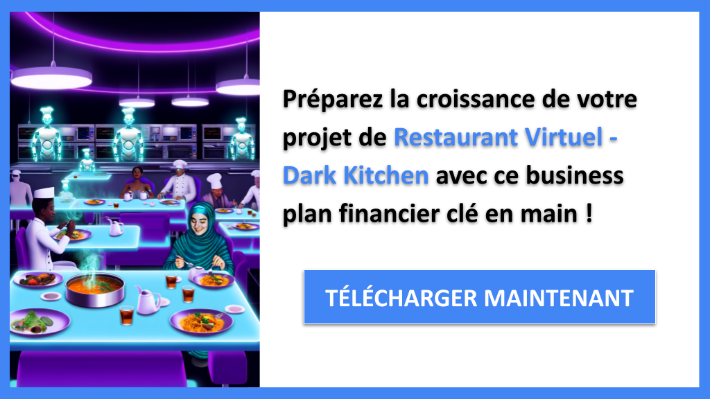 Plan financier pour dark kitchen 8 Exemple Business Plan pour Restaurant Virtuel - Dark Kitchen - Restaurant Virtuel - Dark Kitchen Plan financier Exemple- CTA3