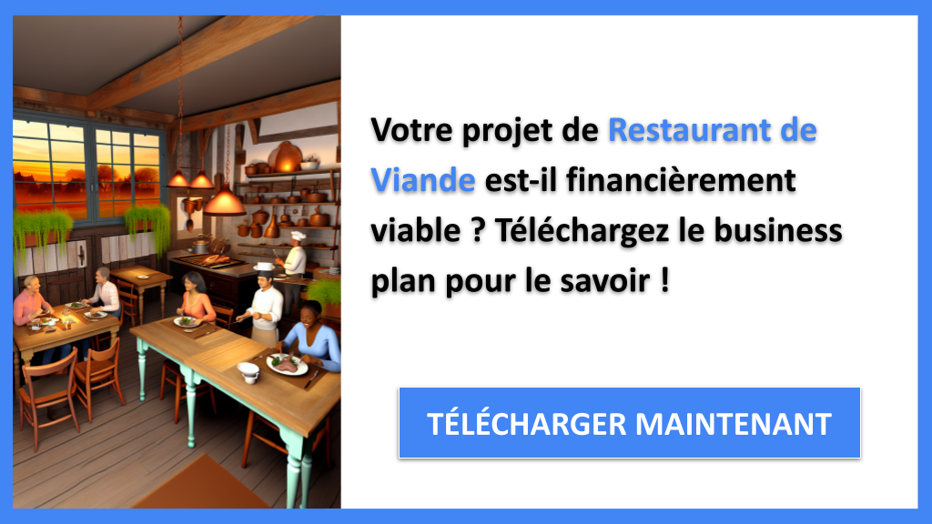 Exemple Business Plan pour Restaurant de Viande - Restaurant de Viande Plan financier Exemple- CTA1