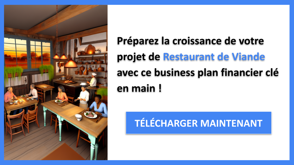 Exemple Business Plan pour Restaurant de Viande - Restaurant de Viande Plan financier Exemple- CTA3