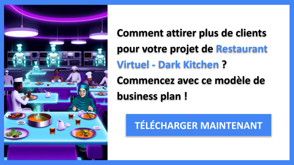Exemple Business Plan pour Restaurant Virtuel - Dark Kitchen - Plan Marketing Restaurant Virtuel - Dark Kitchen- CTA1