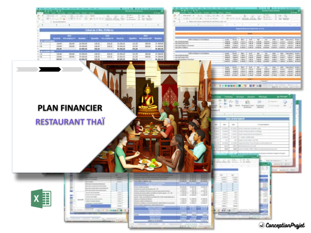 Plan financier pour restaurant thaï 4 Restaurant Thai Plan financier Exemple Cover