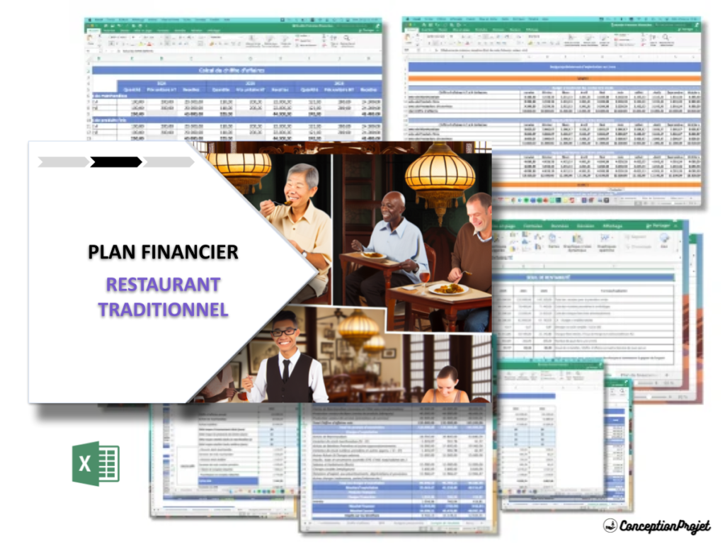 Plan financier pour restaurant traditionnel 4 Restaurant Traditionnel Plan financier Exemple Cover