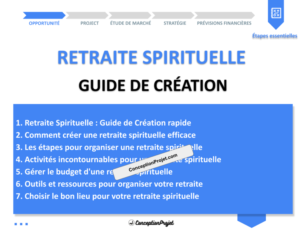 Retraite Spirituelle Guide de Creation Cover