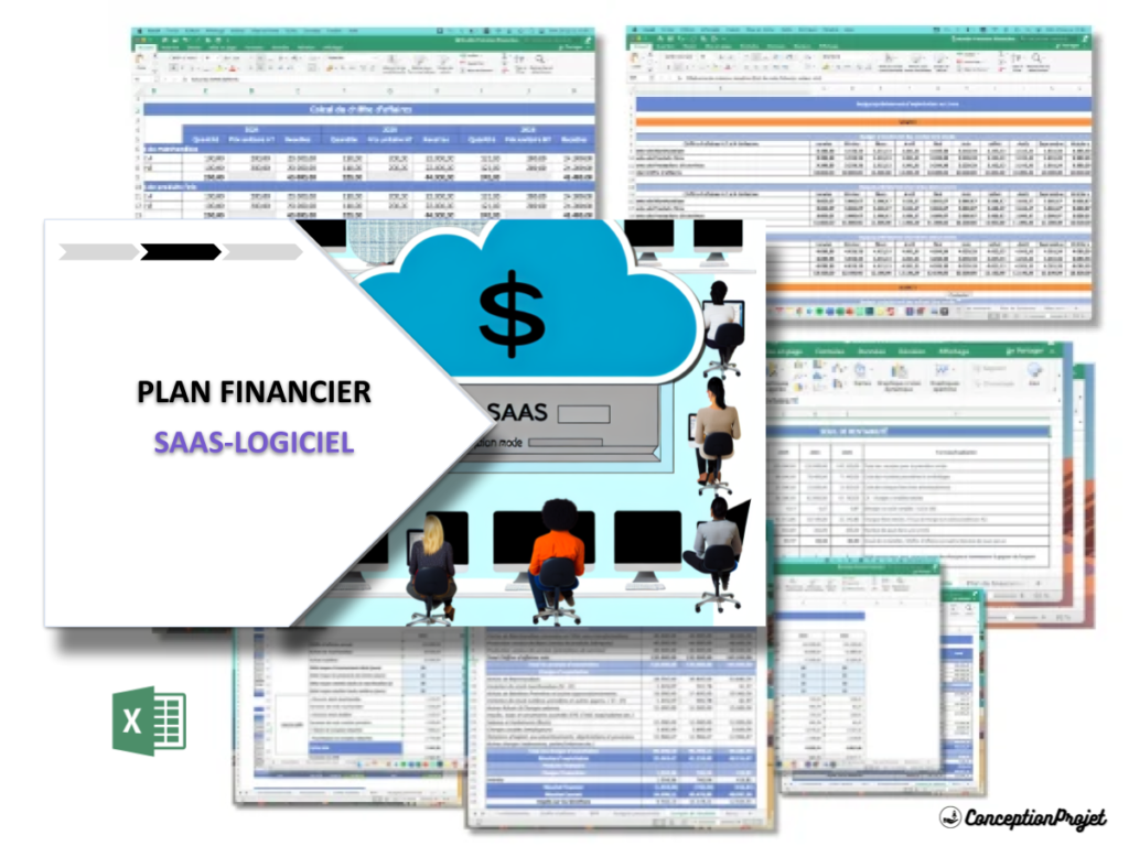 SaaS Logiciel Plan financier Exemple Cover
