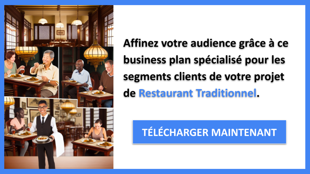 Exemple Business Plan pour Restaurant Traditionnel - Segments Clients Restaurant Traditionnel- CTA2