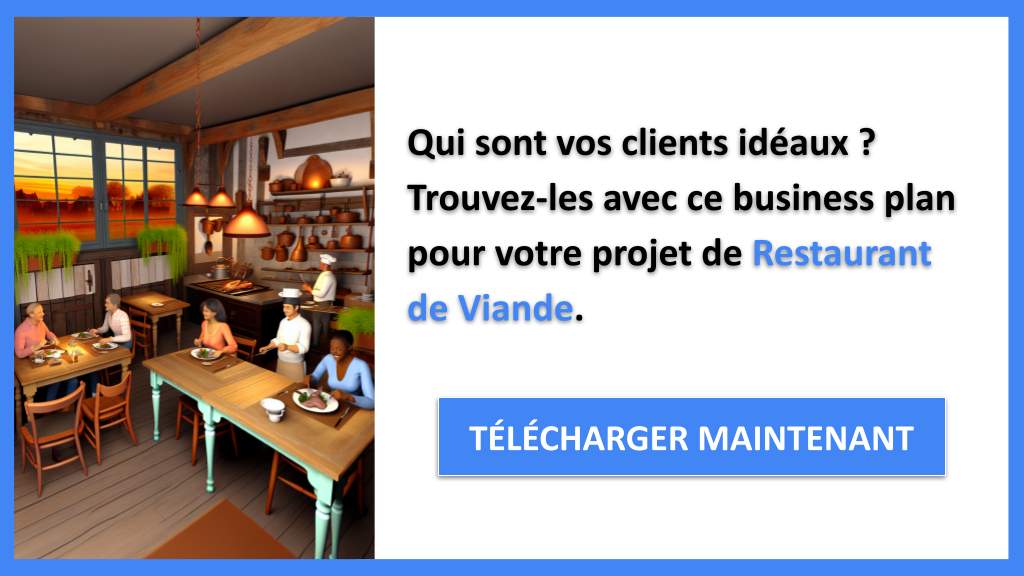 Exemple Business Plan pour Restaurant de Viande - Segments Clients Restaurant de Viande- CTA1