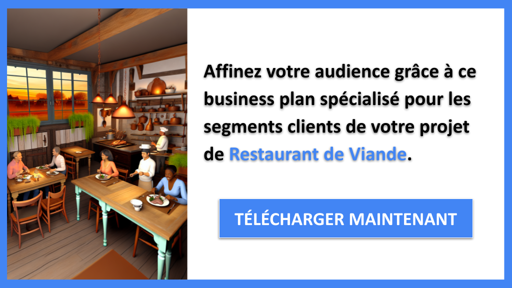 Exemple Business Plan pour Restaurant de Viande - Segments Clients Restaurant de Viande- CTA2