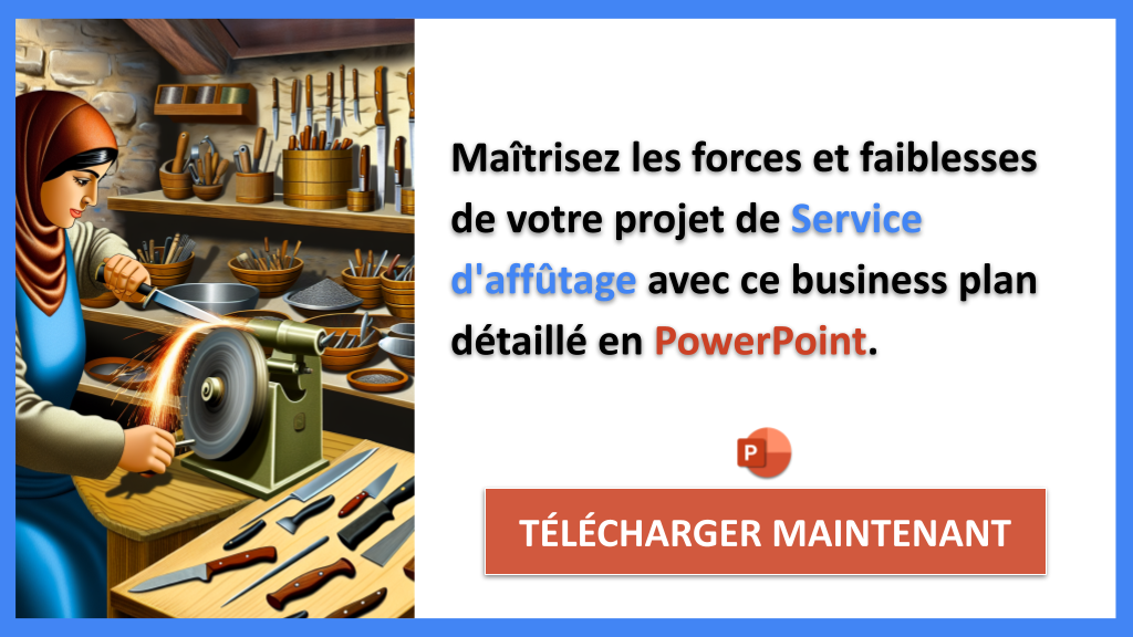 Exemple Business Plan pour Service d'affûtage - Analyse SWOT Service d'affûtage- CTA2