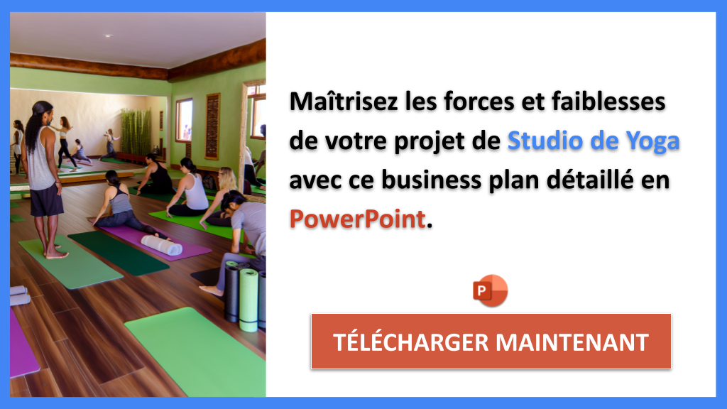 Exemple Business Plan pour Studio de Yoga - Analyse SWOT Studio de Yoga- CTA2
