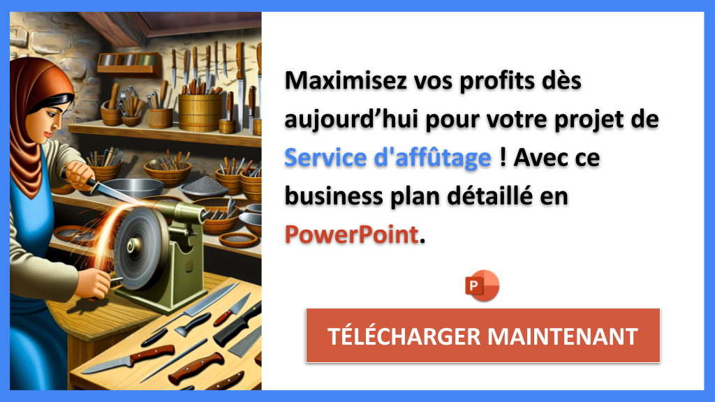 Exemple Business Plan pour Service d'affûtage - Service d'affûtage Revenus Rentabilité- CTA3