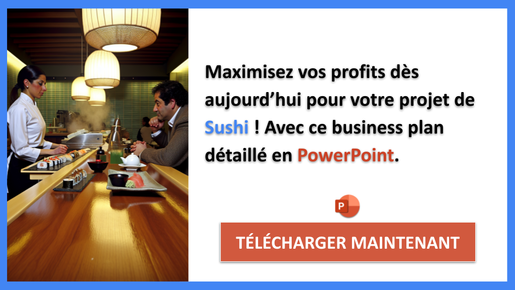 Exemple Business Plan pour Sushi - Sushi Revenus Rentabilité- CTA3
