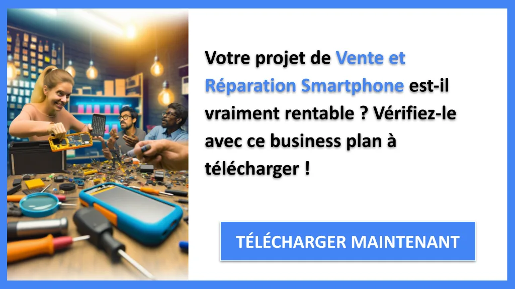Exemple Business Plan pour Vente et Réparation Smartphone - Vente et Réparation Smartphone Revenus Rentabilité- CTA1
