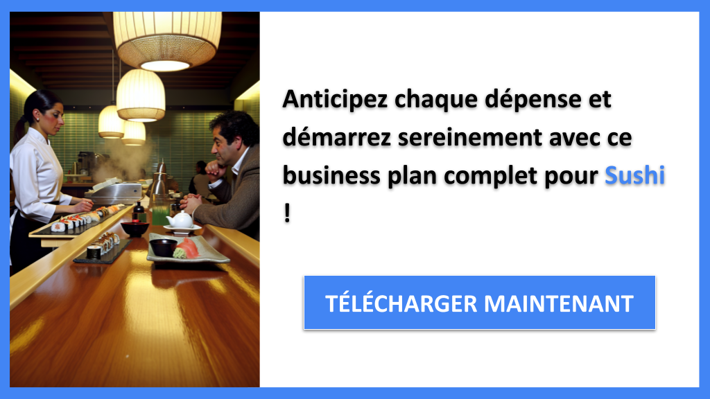 Exemple Business Plan pour Sushi - Coût Sushi- CTA3